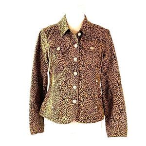 LAL Live a Little Animal Print Jacket Size S